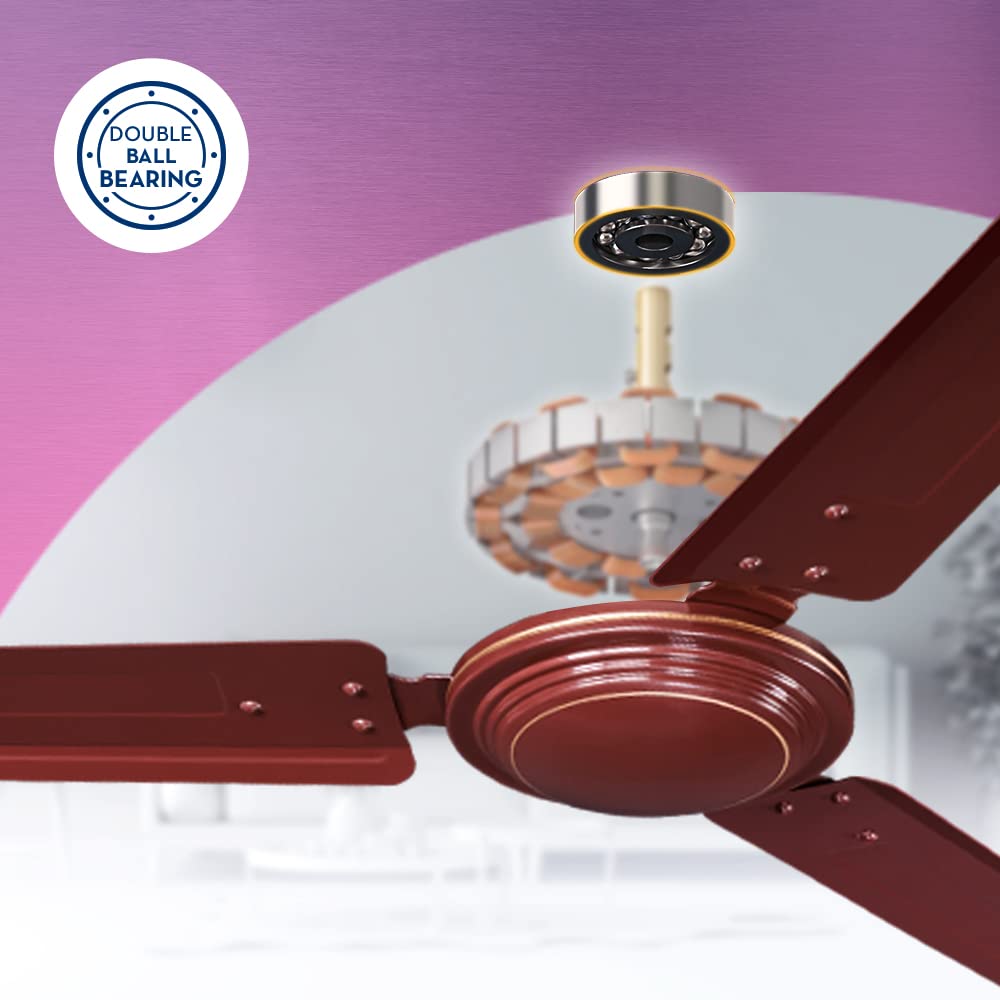 Crompton SUREBREEZE HILLBRIZ 1200 mm (48 inch) Ceiling Fan (Brown) 1 Star