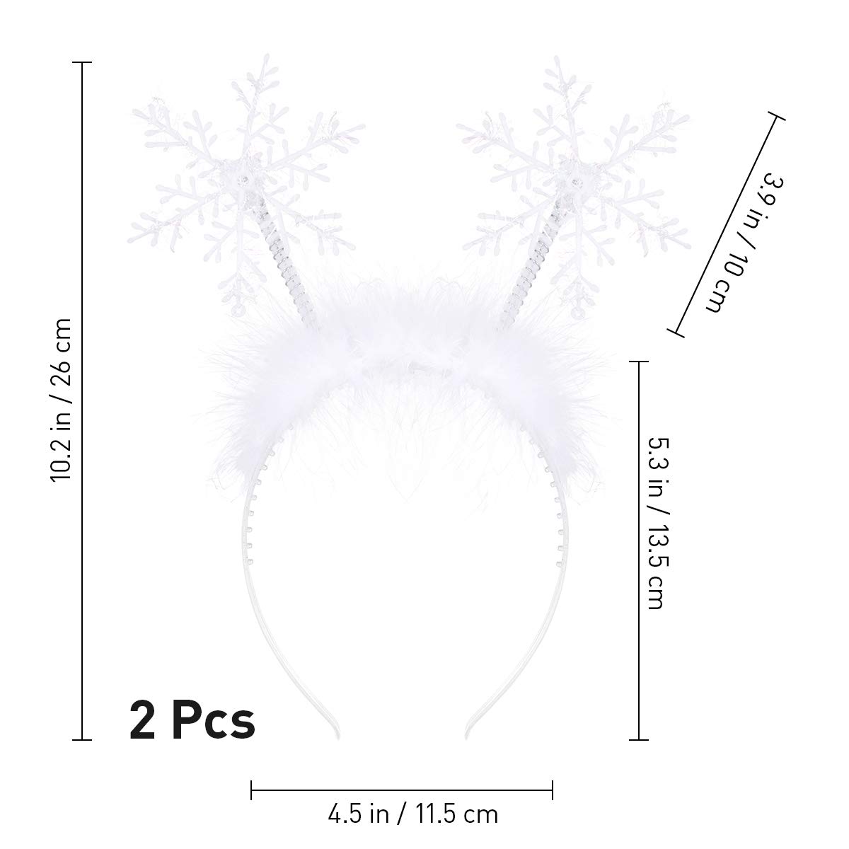 Kiiwah Kerst Hoofdband Sneeuwvlok Tijdelijke Tatoeages voor Kinderen Volwassenen, Sneeuwvlok Hoofdband met Zilveren Lint voor Frozen Feest Kerstkostuum