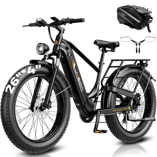Image of Jasion Thunder PRO /ST Electric Bike,2000W Peak Ebikes for Adults,26''Fat Tire Best Ebike for Men,90 Miles with 1040Wh Battery,35 MPH Max Speed Bicycles,500 lbs Capacity,Certified By UL2849