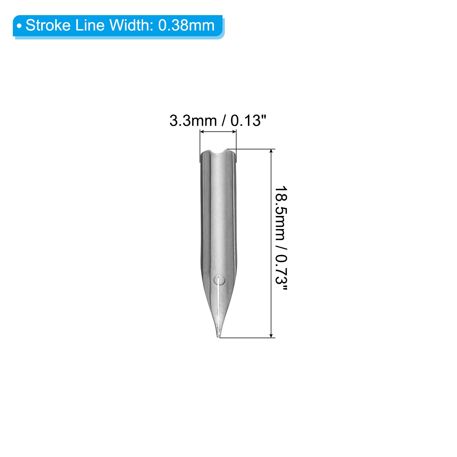 PATIKIL 0.38mm Line Width Fountain Pen Nib Replacement - Image 2