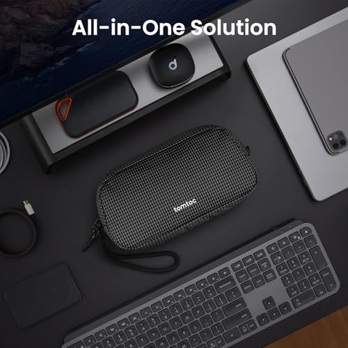 Image of tomtoc Electronics Organizer Travel Case Performance, Water Resistant Bag Cable Tech Pouch Accessories, Carry Storage for Cord, Phone, Cables, Airpods, USB Flash Drive, Daily Items