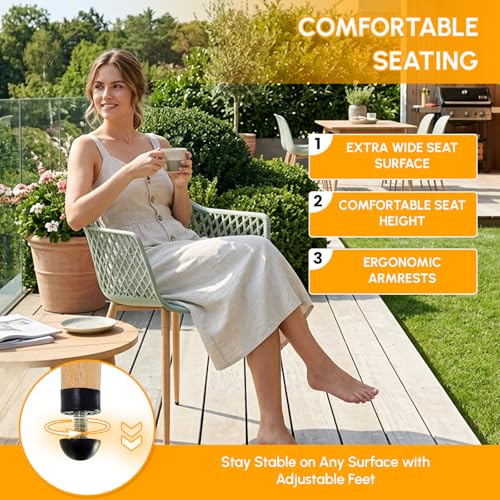Lot 6 Chaises Jardin Ajourées 120 kg buybyroom