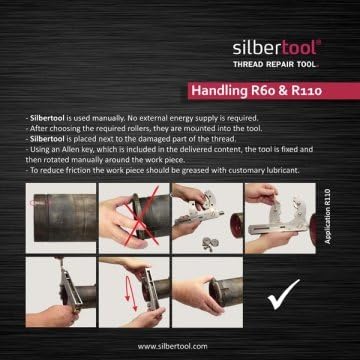 R60 & R110 Silber Tool Roller Set-3 total (14 TPI)