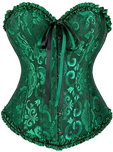 SZIVYSHI Damen Korsett Sexy Corsage Corset - Top für Kostüm, Outfit, Reizwäsche, Steampunk, Gothic, Piraten, Lack, Frauen, Extrem, Body &...