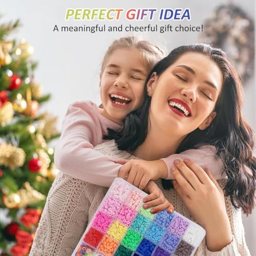 Image of DARK MAGISTER Kids Bracelet Making Kit with Colorful Beads, Rubber Bands, Charms and Tools - DIY Jewelry Craft Box for Children (Beads Set with Smiley Cubes)