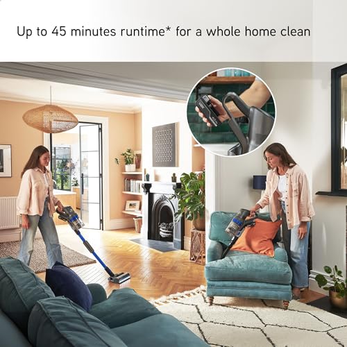 Vax HomePro Pet Cordless Stick Vacuum Cleaner, HairWrap Resist, FlexiClean Pole, Easy Empty Bin, Pet, Stair and Crevice Tools Included, Up to 45 min Runtime, LED Lights, Graphite and Blue, CLSV-HPKP