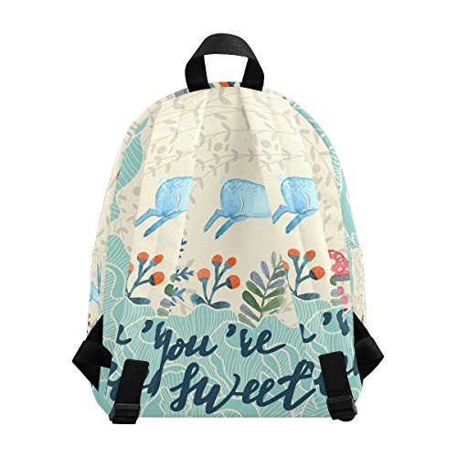 Hengpai Cute Rabbit School Backpacks Rucksack Blue Student Book Bags Travel Girls4