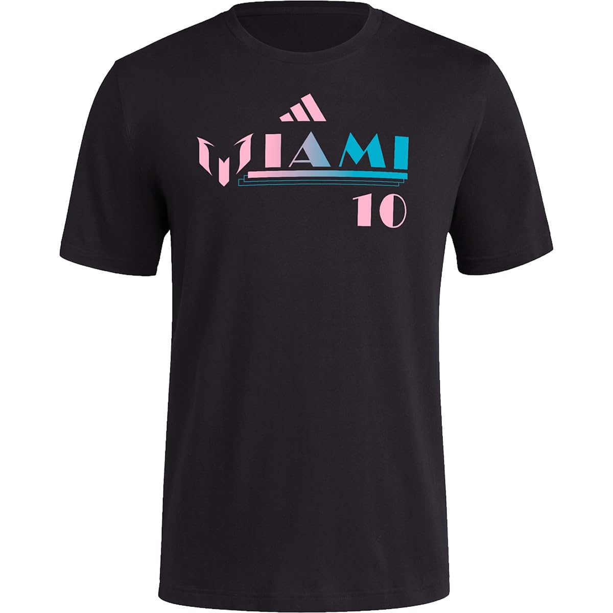 adidasMen's Messi M iami Short Sleeve T-Shirt
