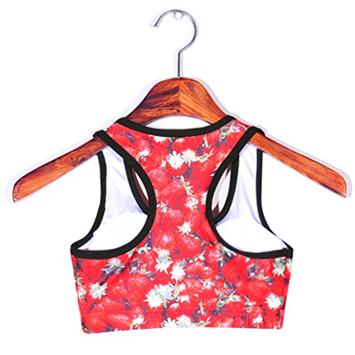 Image of Sister Amy Women's Aerobics Gym Dance Yoga Vest Printed Sports Bra Top Vest