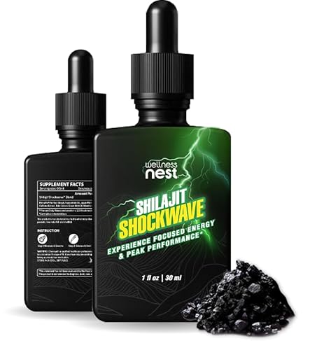 Shilajit Shockwave Drops - Supercharge Your Day with Natural Energy and Sharp Mental Clarity