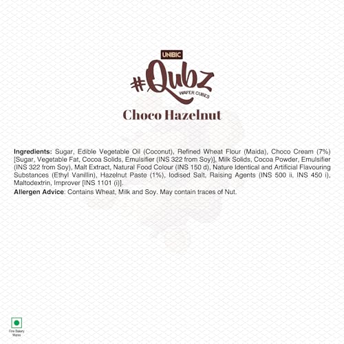 Image of Unibic Wafer Qubz Hazelnut 240gm (Pack of 3)