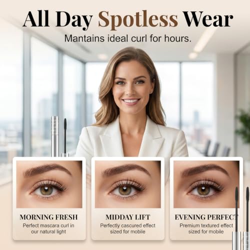 Image of Growth Serum Mascara for Older Women 60 Plus, Waterproof Fiber Mascara for Volume and Length, 3D Curling Eyelash Long-lasting, Washable, Smudge-Proof & No Flaking (Brown)