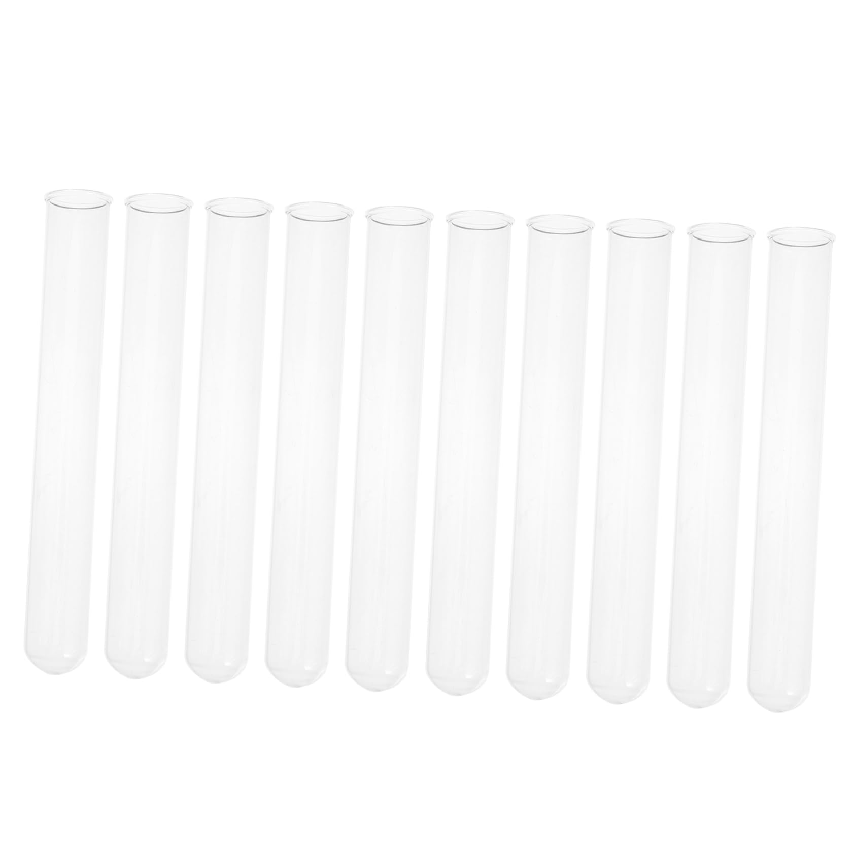 ULTECHNOVO 10piezas Tubos De Ensayo De Vidrio Rizado Frascos Transparentes Para Experimentos Escolares Recipientes De Vidrio Para Liquidos