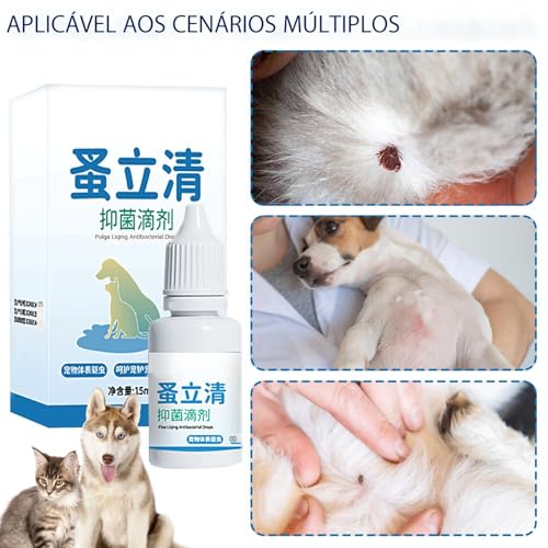 Spray anti -coceira para cães, pulgas e spray de carrapato para animais de estimação | 15 ml de coce