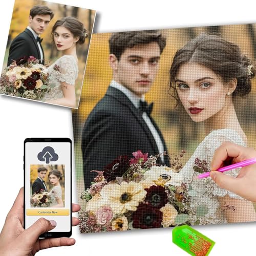 Diamond painting personnalisé avec photo un cadeau DIY unique pour décoration maison