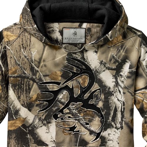 Image of Legendary Whitetails Kids' Pullover Hoodie Camo Sweatshirt Comfy V-neck Design