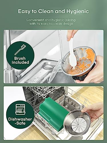Juicer Machines, Juilist 3" Wide Mouth Juicer Extractor, for Vegetable and Fruit with 3-Speed Setting, 400W Motor, Easy to Clean, Green