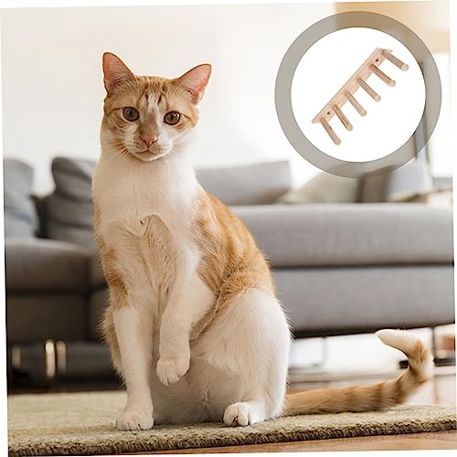 GANAZONO 2 Unidades degraus da parede do gato prateleira de parede de madeira prateleira de gato par