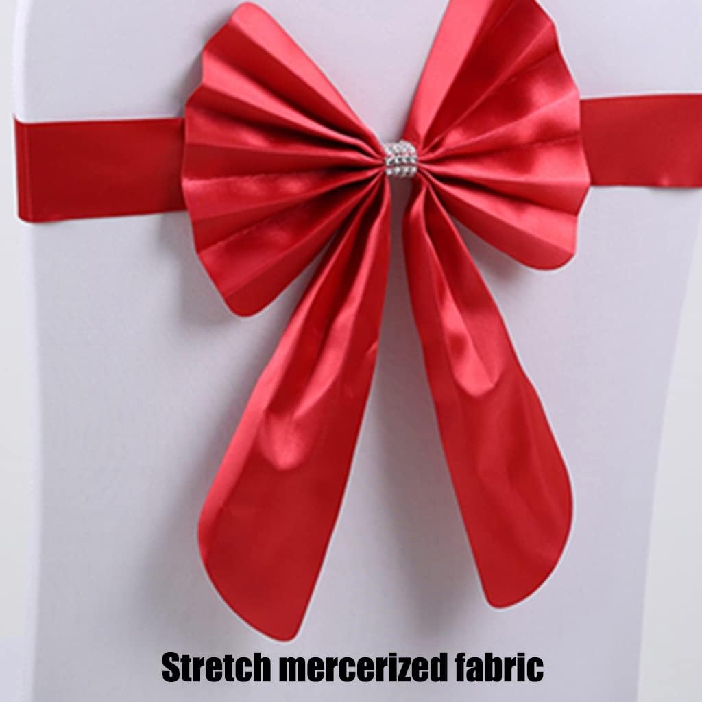 Chair Sashes 10-50Pcs Anniversary Big Bow Shape Chair ?Bows Exhibition Hall Reception Chair Decorated with Satin Ribbon Simple to Use (Color : F Size :20) (A*10)
