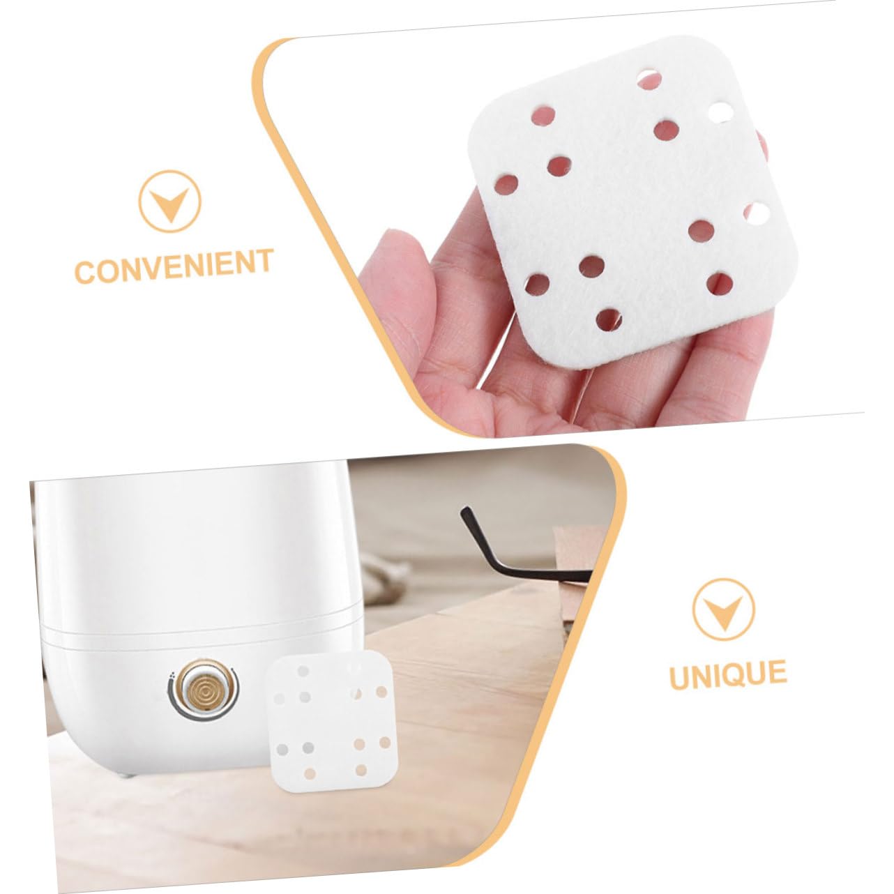 ULTECHNOVO 64 Piezas Almohadillas Filtrantes de Humidificador para Absorción de Minerales y Aromas de Reemplazo para Humidificadores Habitaciones