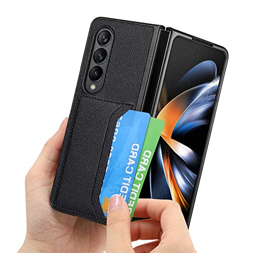 Étui en cuir avec fente carte pour Samsung Galaxy Z Fold 4 3 2 5G