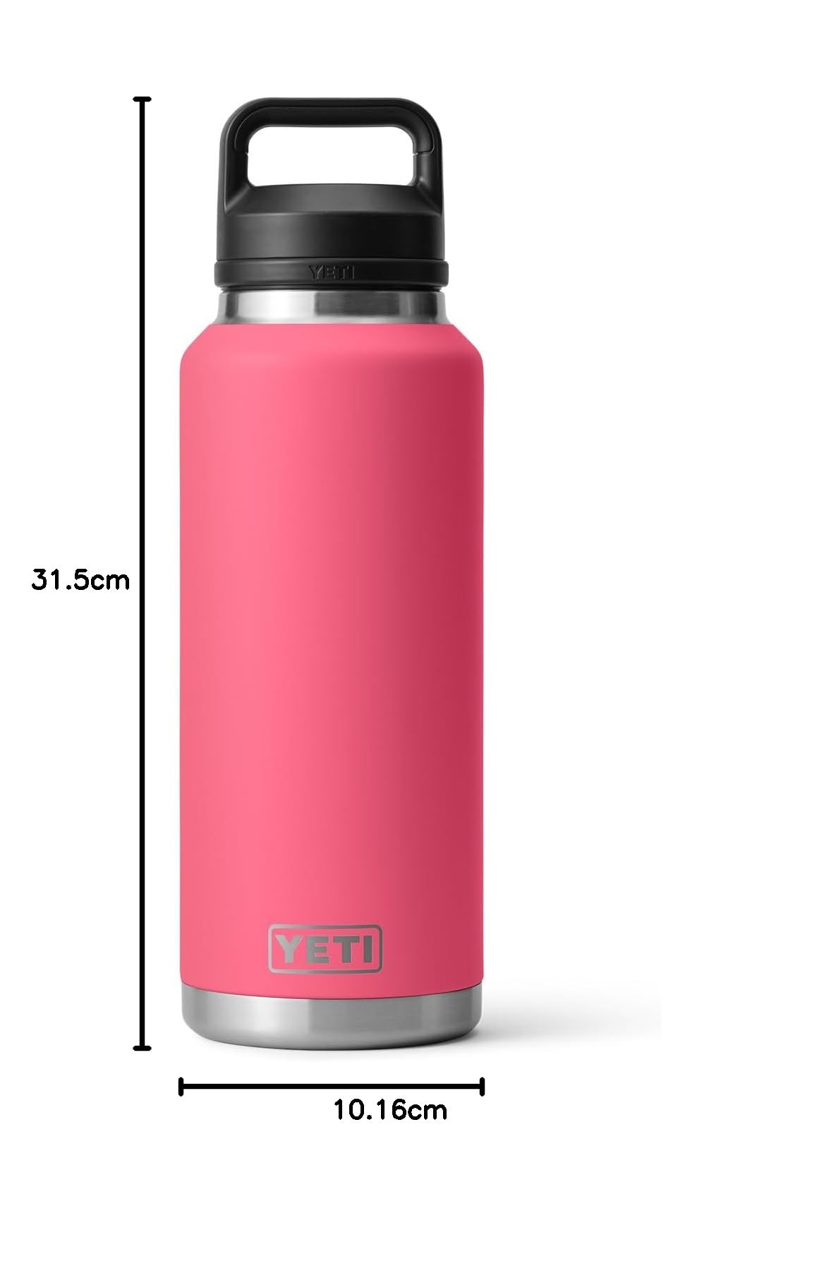 YETI Rambler - Botella de 1,304.1 g, aislada al vacío, acero inoxidable con tapa para beber, rosa tropical