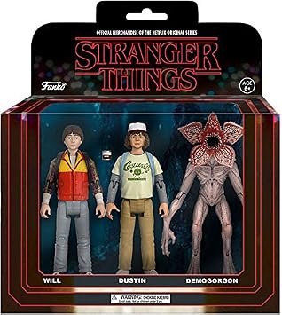 Funko Action Figure: Stranger Things 3 Pack - Pack 2, Will, Dustin, and Demogorgon Collectible