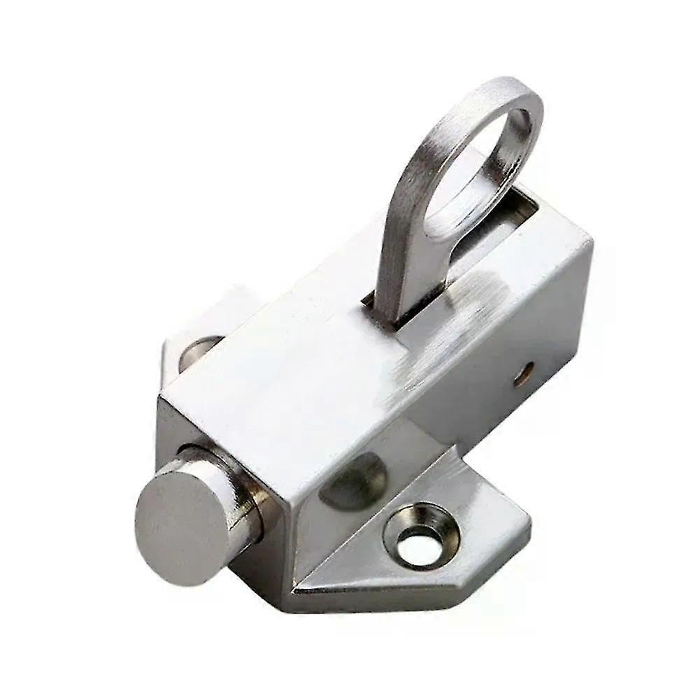 Joyhappst Image Color Push-Pull Latch Bolt Self-Spring Door Bolt Lock Aluminum Alloy Automatic Latch Lock Window Security Latch Gate Lock Hardware