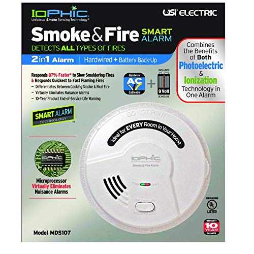 Smoke/Fire Alarm,120 Vac/9v