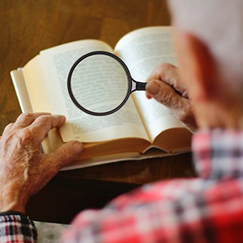 Jumbo 3X Handheld Magnifying Glass - Large 5 Inch Lens - Easy Grip Ergonomic Handle #TOP4