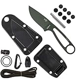 ESEE Knives Izula Fixed Blade Knife w/Survival Kit, Sheath & Clip Plate (Olive Drab)