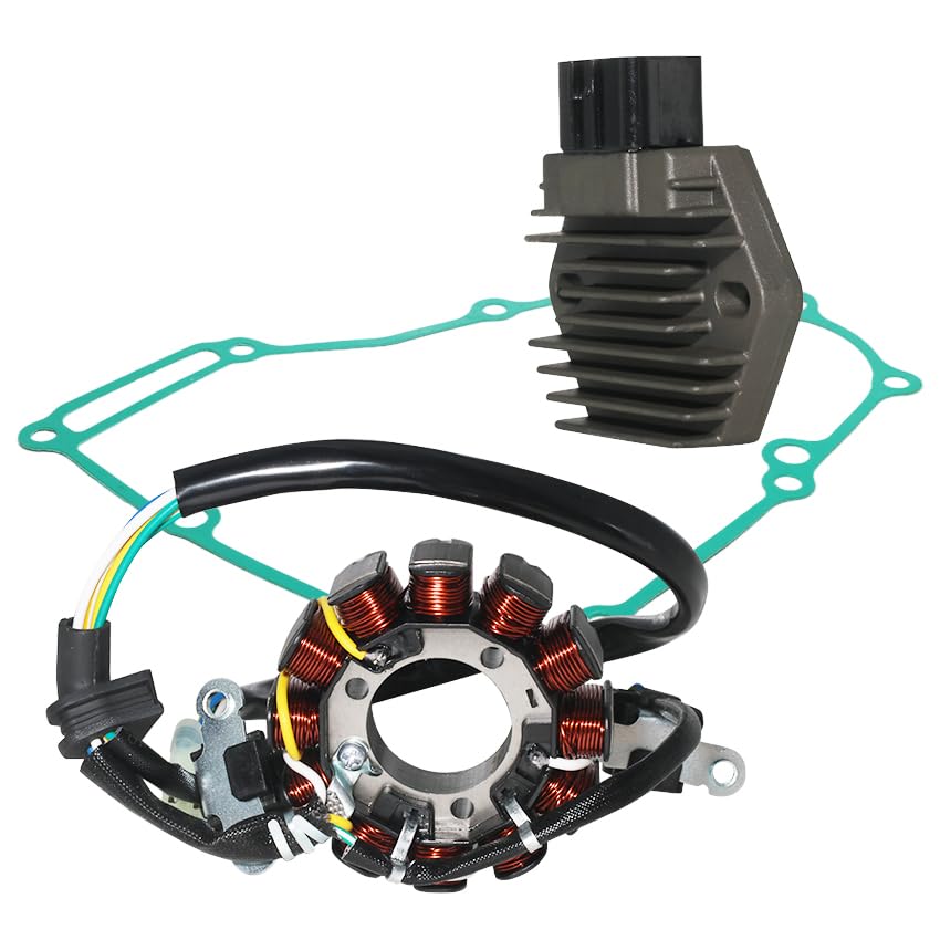 Stator Coil Rectifier Stator Gasket for Honda CRF450 CRF450R 2015-2016 Stator Coil 31120-MEN-A91 Rectifier 31600-KRN-A71 for Honda 2015-2016 CRF450 CRF450R Stator Coil Rectifier Stator Gasket
