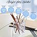 Acrylic Pencil and Pen Holder Makeup Brush Organizer Acrylic Pen Pencil Holder Square Pen Holder (Clear Color)