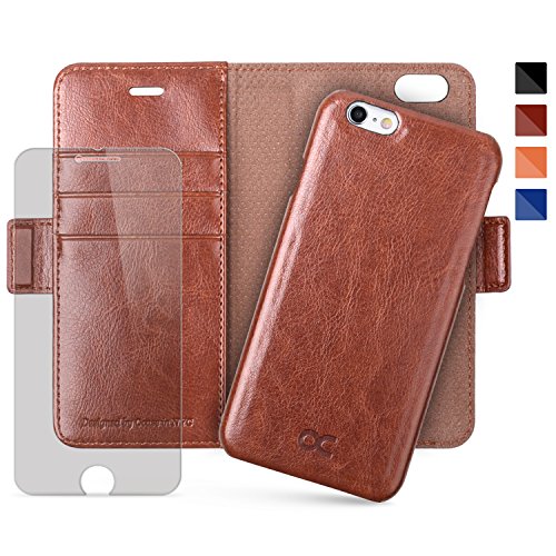 OCASE iPhone 6/6S Custodia a portafoglio in pelle