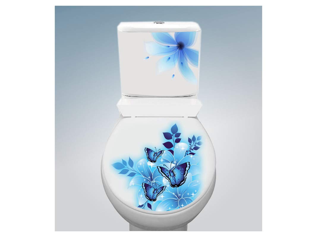 DivineDesigns™ Butterflies Toilet Seat Sticker (Size :- 38 X 33 cm)-image-17