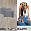 Gaiam Essentials Yoga Block (Set Of 2) - Supportive Latex-Free Eva Foam Soft Non-Slip Surface For Yoga, Pilates, Meditation, Grey