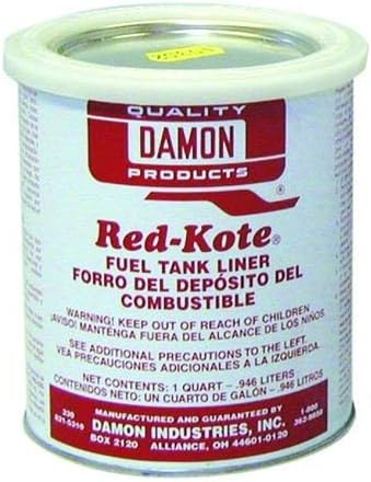 Red KoteKZLVN Gas Tank Sealer for Harley & Custom Automotive Tractor, 14 Gallon, Gasoline, Plastic, Red