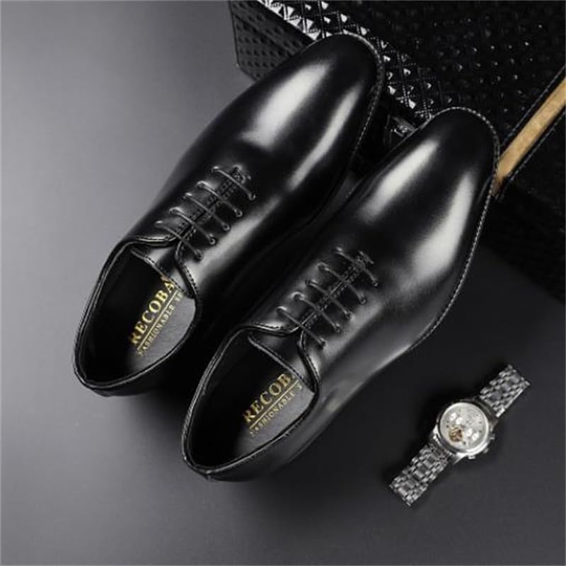 Lace-up Small Round Toe Brushed Color Business Leather Shoes Formal Gentleman Comfortable Casual Suitable for Matching Jeans Suit Pants2