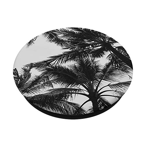 Palm Tree Photography Tropical Island Summer Black And White Popsockets Grip And Stand For Phones And Tablets #TOP1