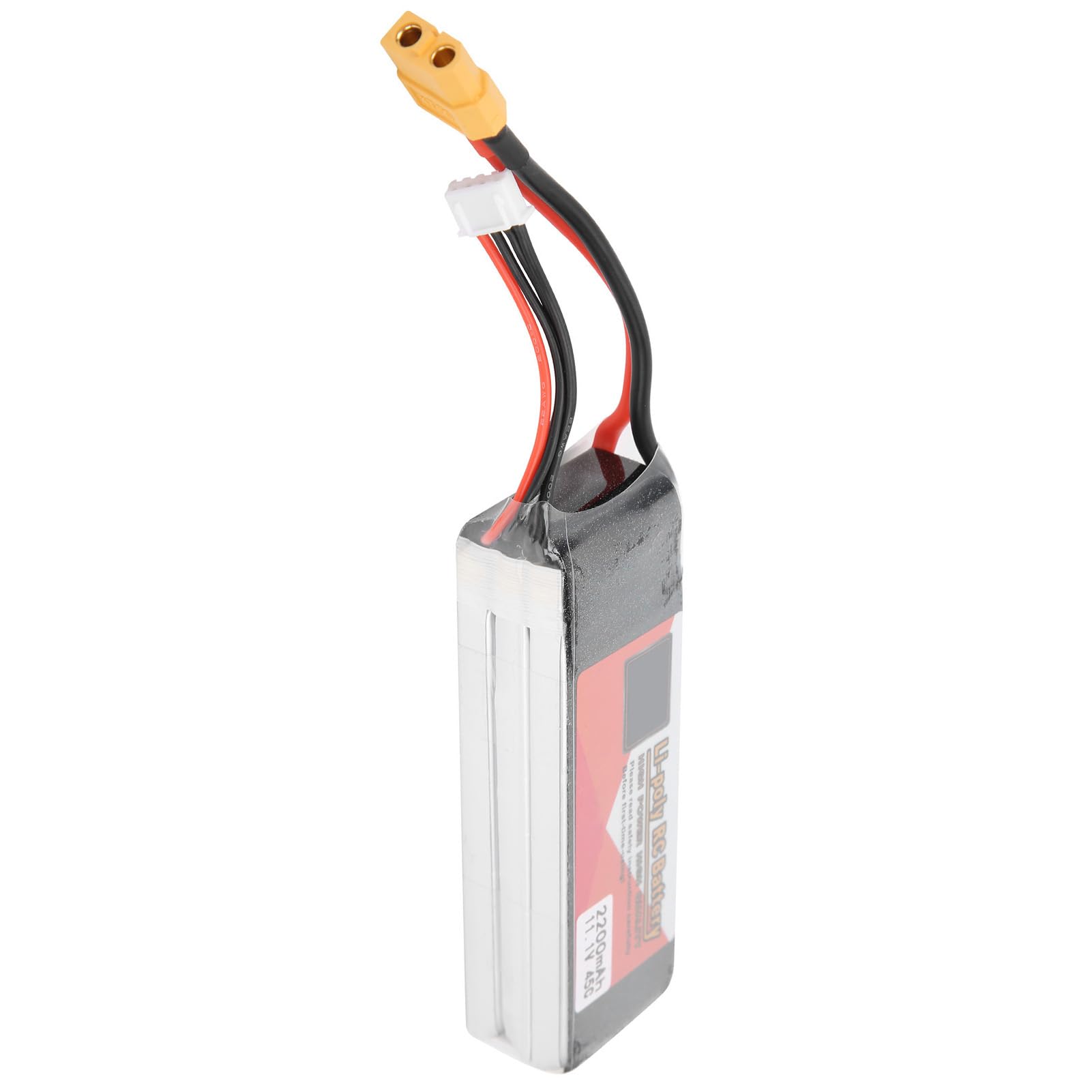 Drfeify Batteria LiPo RC, Alta capacità 2200 mAh, 3S 11,1V, Elevata velocità di Discharge 45C, Spina XT60, Usabile per Quadricotteri, Modelli RC, Elettronica da Hobby