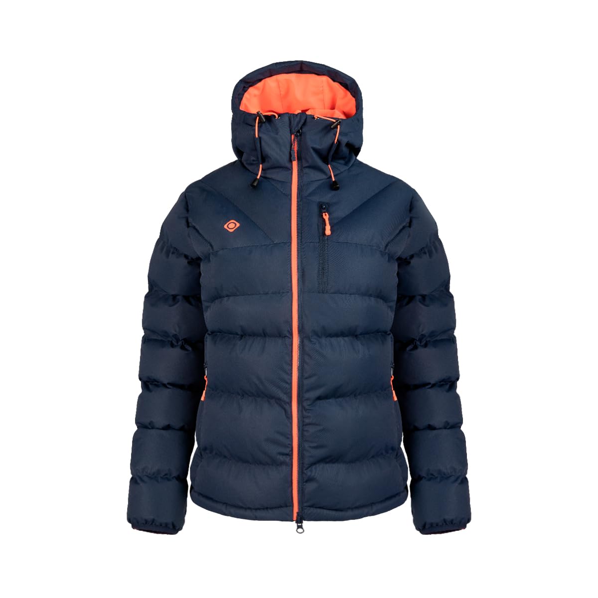 IZAS Ampriu Giacca Impermeabile da Donna con Imbottitura Mount-Loft per Escursionismo e Trekking, Resistente al Vento e all'Acqua, Traspirante, Cappuccio Regolabile, Tasche con Cerniera