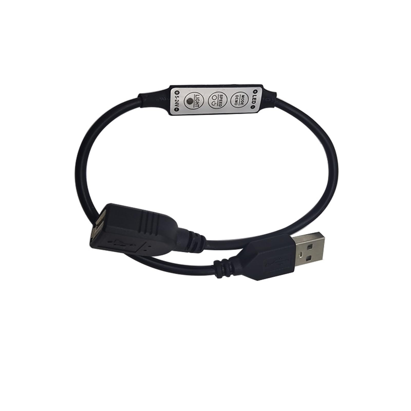 Controlador LED RGB USB de 5V-24V con control regulable de 3 teclas para tiras LED 3535 y 5050
