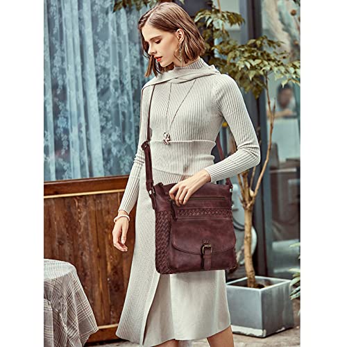 Image of KouLi Buir Crossbody Purses for Women - PU Leather Shoulder Handbags Sling Bag Crossboby Bags Medium Multi Pockets