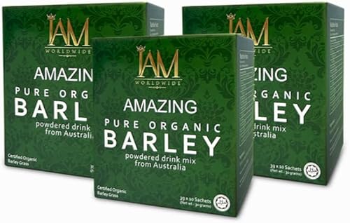 IAM Amazing Pure Barley - Mezcla de bebida en polvo de Australia, 3 cajas