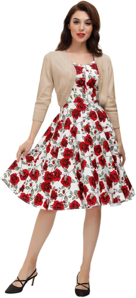 Belle Poque Womens 3/4 Sleeve Bolero Shrug Open Front Knit Cropped Cardigan - Image 2