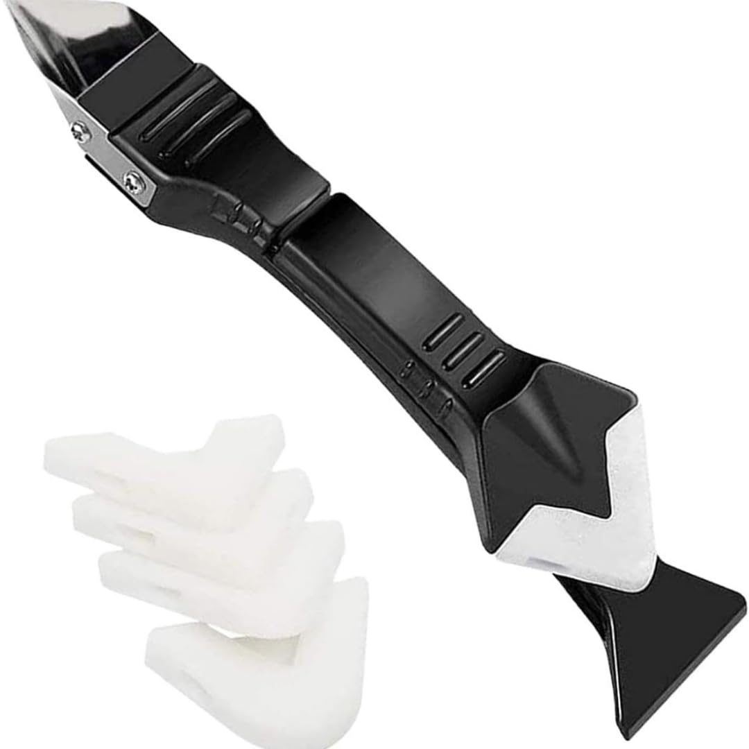 KRNSTORE® 3 Yedek Başlık İle, Derz Kazıyıcı, Yapışkan Çıkarma Kazıyıcı, Silikon Aracı, Cam Temizleme Kazıyıcı, Etiketler, Çıkartmalar, Yapışkanlar derz silikon kazıyıcıları