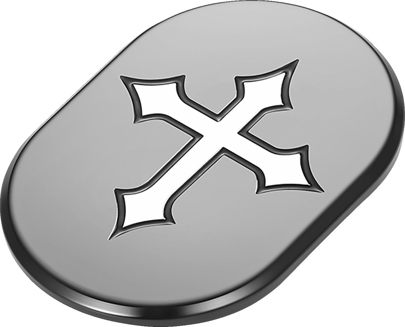 Figurati Designs FD41-fits AC™-BLK-RT Antenna Cover - Black with Cross