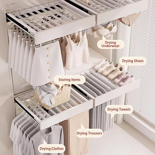 Étendoir à pantalons en alliage d'aluminium robuste et durable - 4