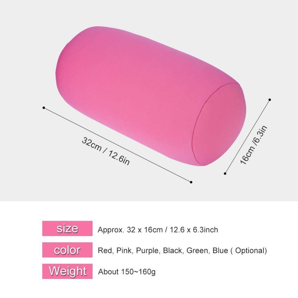 Mini Oreiller Rouleau Coussin pour Voiture Canapé Oreiller pour Voyages Bureau 29x16cm (Couleur : Rose)