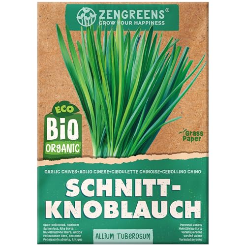 ZenGreens® - Bio Schnittknoblauch Samen - Schnittknoblauchsamen - Kräutersamen für den einfachen Anbau im Garten, Balkon oder Küche - Kräuter Saatgut ideal für Anfänger